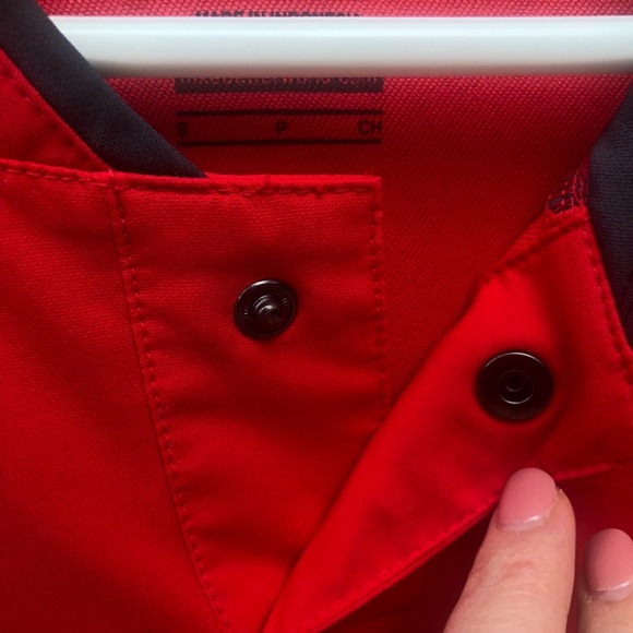 NWOT Nike Men's Size Small Red Baseball Batting Warm Up Pullover Shirt - Picture 4 of 13